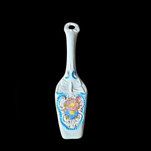 Vintage Italian Hand Made Floral Ceramic Pie / Cake Server.